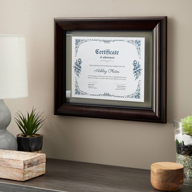 6 Pack: Mahogany & Black 11" x 14" Document Float Frame by Studio Décor®