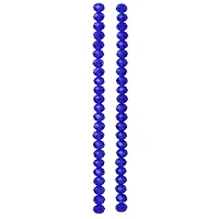 Sapphire Glass Rondelle Beads, 8mm by Bead Landing™