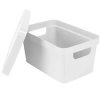 Simplify Small White Vinto Storage Box with Lid