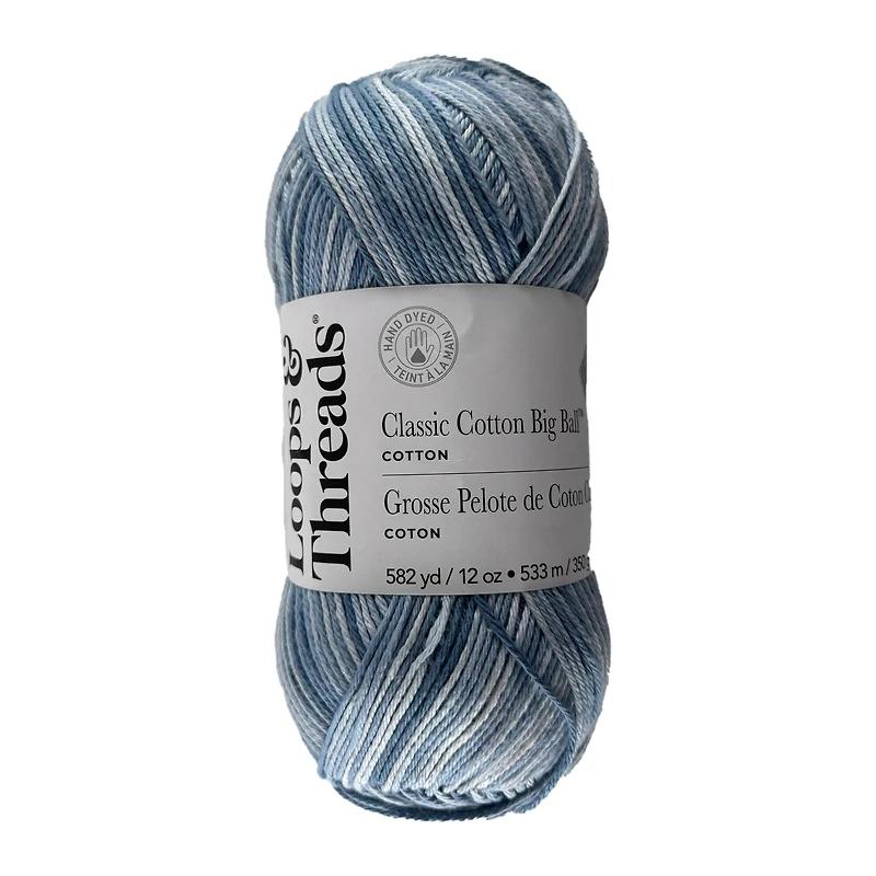 Classic Cotton Big Ball™ Ombre Yarn by Loops & Threads