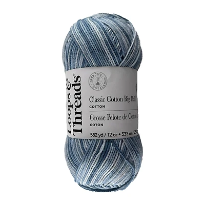 Classic Cotton Big Ball™ Ombre Yarn by Loops & Threads