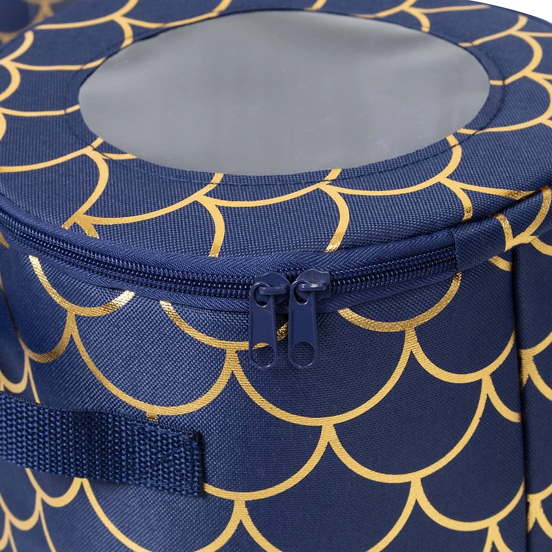 Honey Can Do Golden Scallop Round Dinnerware Storage Box Set