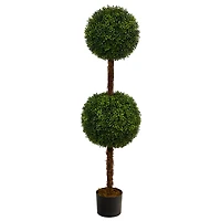 4.5ft. Potted Boxwood Double Ball Topiary Tree