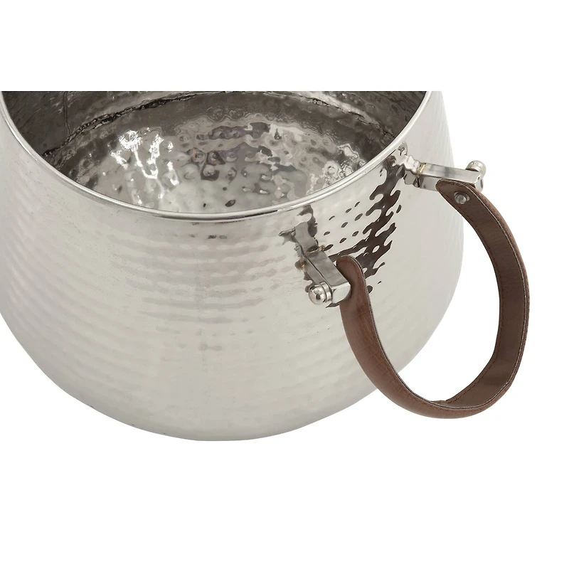 15" Silver Modern Wine Bucket