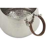 15" Silver Modern Wine Bucket