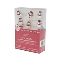 18ct. Warm White LED Snowman with Scarf String Lights on Silver Wire by Ashland®