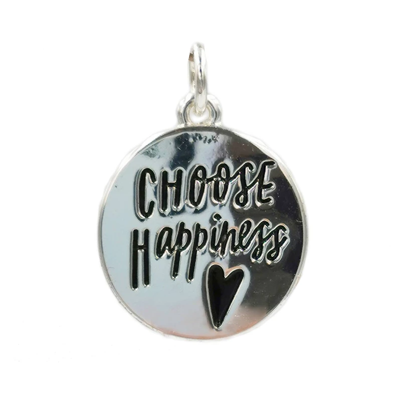 Charmalong™ Silver Plated Choose Happiness Charm by Bead Landing™