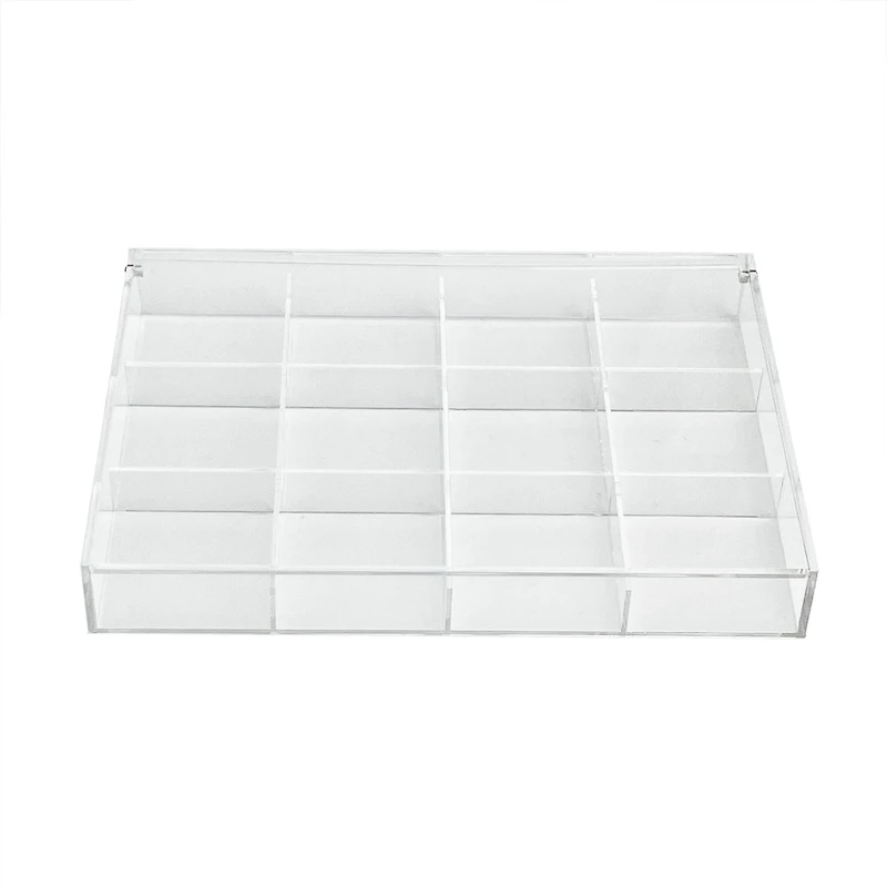 13.6" Clear -Compartment Divided Tray with Lid by Bead Landing