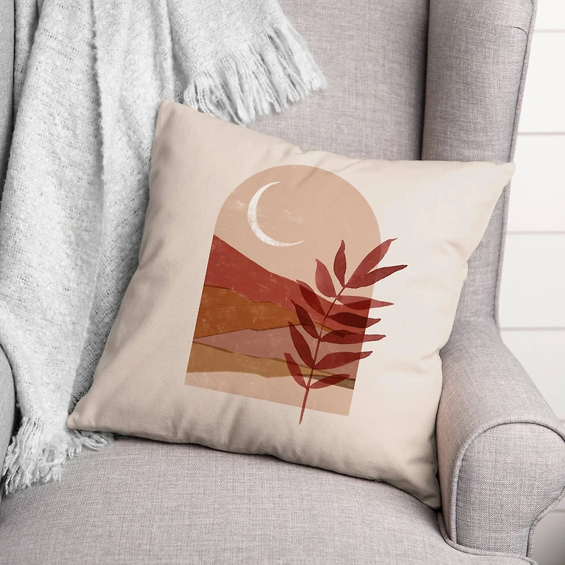 Warm Picture Window Throw Pillow