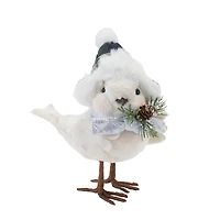 Winter Bird with Hat & Pine Accent Set, 7", 7.5" & 8"
