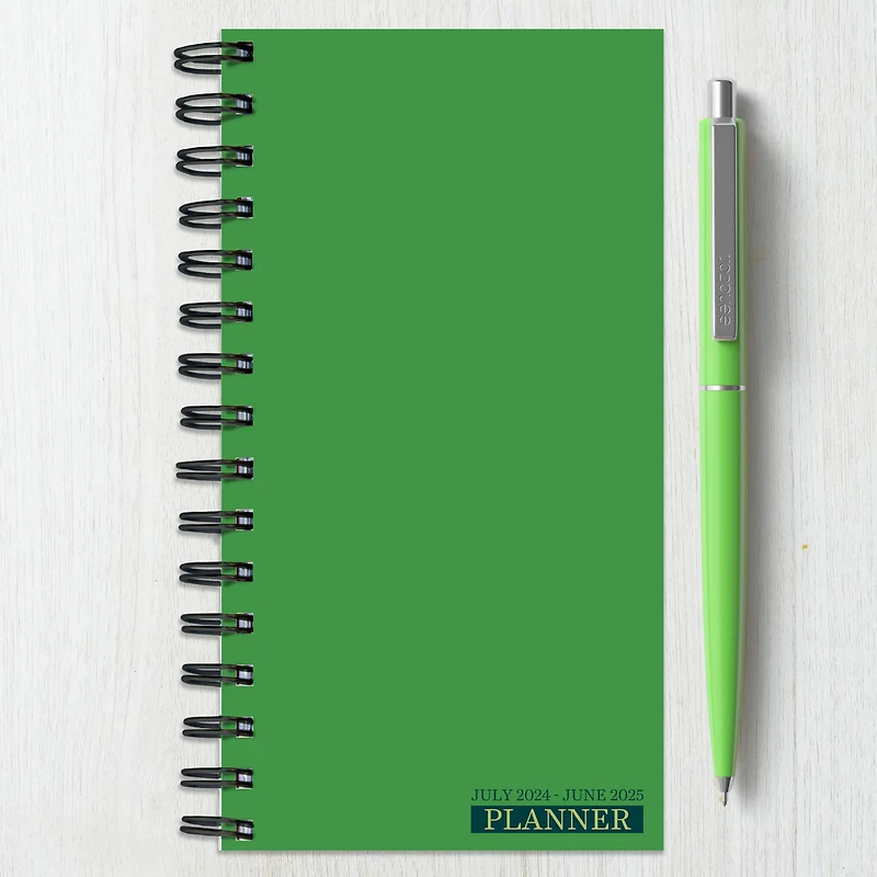 TF Publishing 2025 Green Grass Small Weekly Monthly Spiral Planner