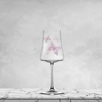 JoyJolt® 19oz. Meadow Butterfly Crystal White Wine Glass Set, 2ct.