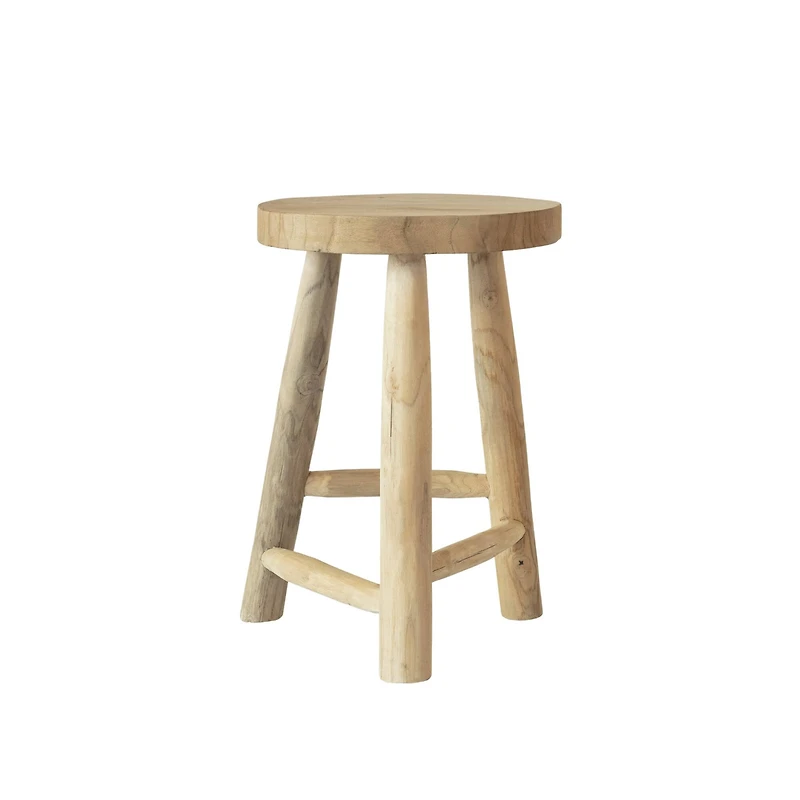 Hello Honey® Natural Bleached Teakwood Round Stool