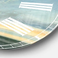 Designart 'Blue Coastal Sunrise Traditional Wall Clock