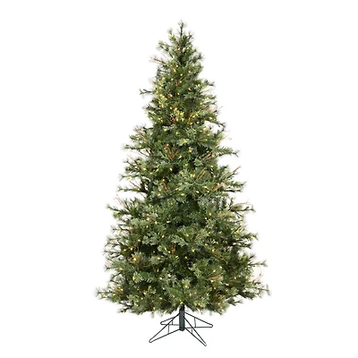 6.5ft. Pre-Lit Mixed Country Pine Artificial Christmas Tree, Warm White Dura-Lit® LED Lights