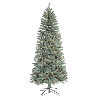 7.5ft. Pre-Lit Blue Spruce Slim Artificial Christmas Tree
