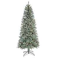 7.5ft. Pre-Lit Blue Spruce Slim Artificial Christmas Tree