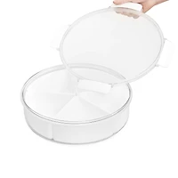 White Round Storage Case with Removable Bins by Simply Tidy®