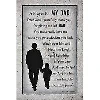 Prayer For My Dad Wood Plaque With Easel & Hanger