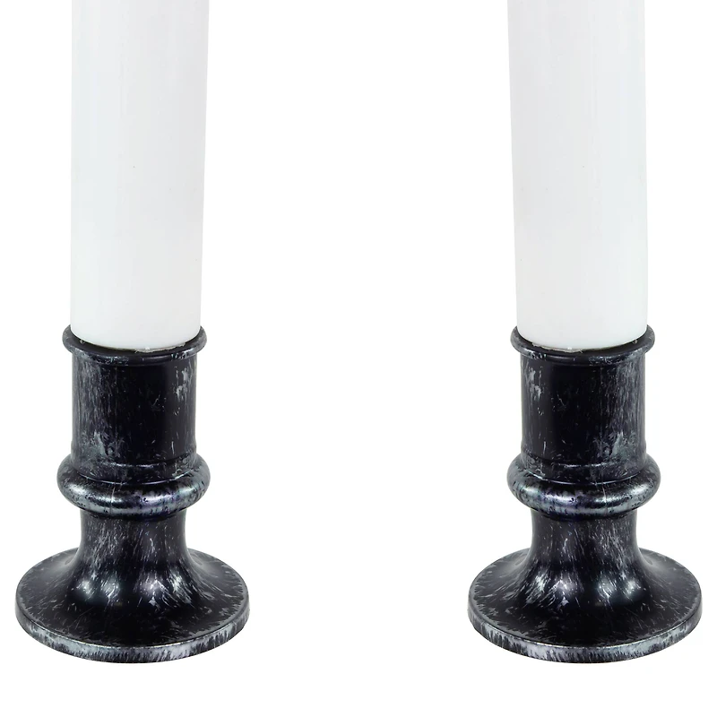 9" Pre-Lit LED White & Red Halloween Candles, 2ct.