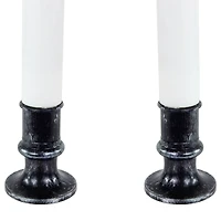 9" Pre-Lit LED White & Red Halloween Candles, 2ct.