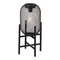 Glitzhome® 14" Metal Mesh Solar Powered Lantern with Stand