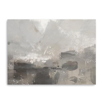 Contemporary Gray Abstract Landscape Canvas Giclee