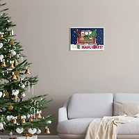 Stupell Industries Happy Haul-idays Christmas Gift Truck Wall Plaque Art