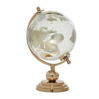13" Gold Glass Traditional Globe