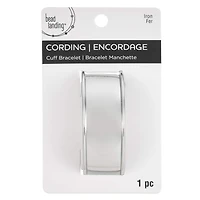 Rhodium Cuff Bracelet with Inlay by Bead Landing™