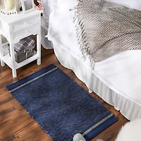 DII® Modern Stripe Variegated Handwoven Recycled Yarn Rug