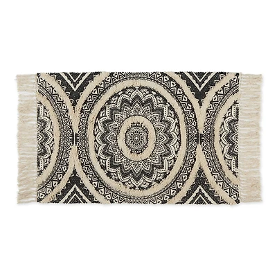 DII® Printed Natural Hand-Loomed Shag Rug