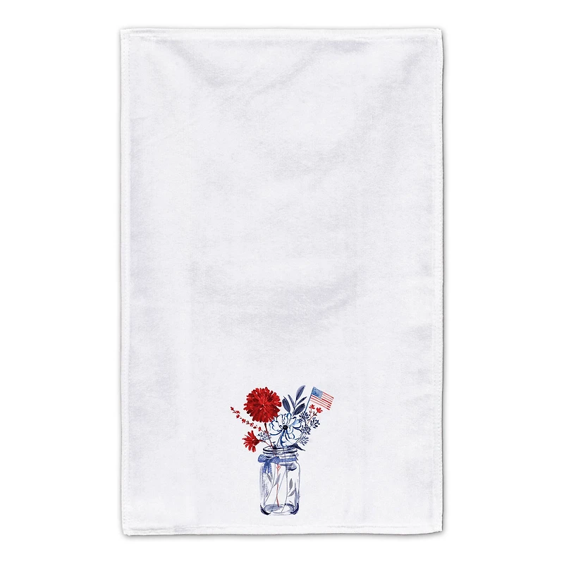 Mason Jar Patriotic Florals Tea Towel Set