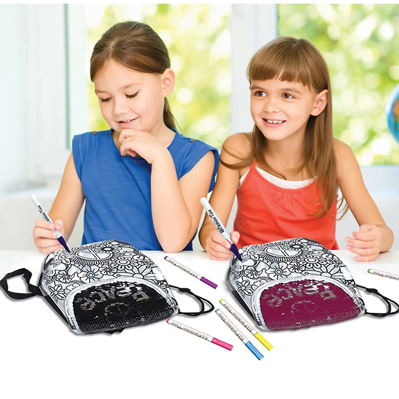 Amav Toys Fashion Time Reversible Sequins Backpack Activity Kit