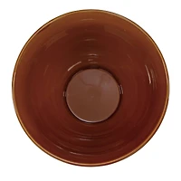 Hello Honey® 6qt. Brown Reactive Glaze Stoneware Mixing Bowl with Black & White Lines