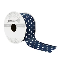 1.5" x 3yd. Sheer Wired Polka Dot Ribbon by Celebrate It