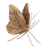 Golden Brown Leaf Butterfly Shelf Sitter Set