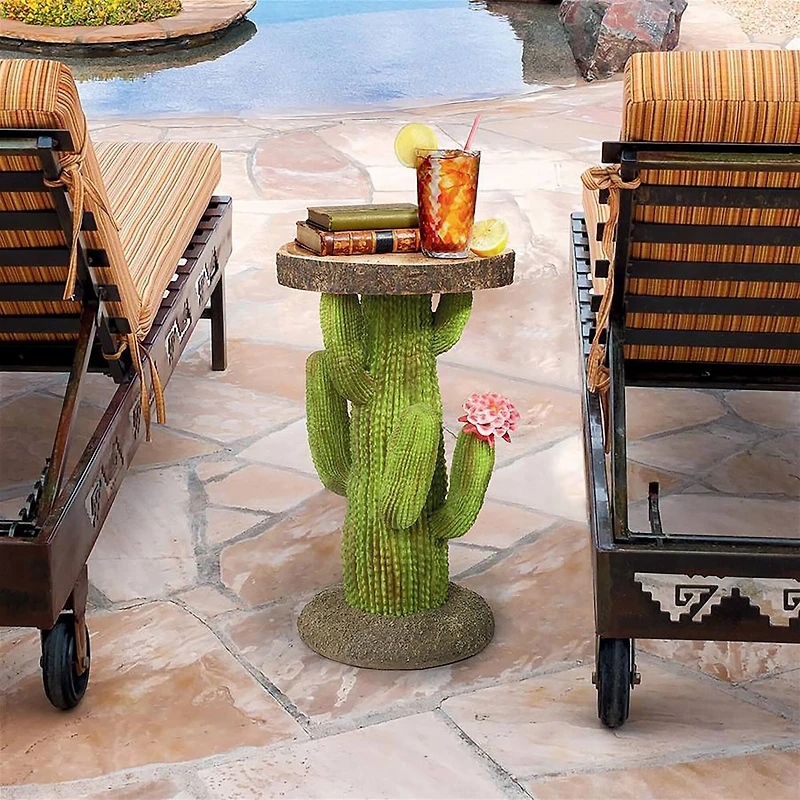 Design Toscano 20.5" Saguaro Cactus Arizona Desert Sculptural Table