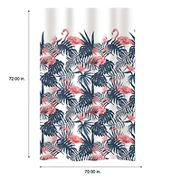 Bath Bliss Flamingo Design Shower Curtain