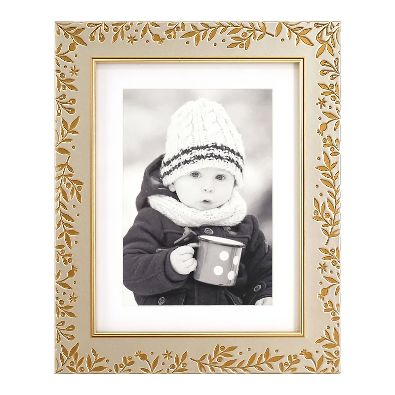 5" x 7" Embossed Leaf Plastic Frame by Studio Décor
