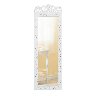 30.5" Elegant White Wall Mirror