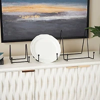 Black Metal Wide Triangle Display Easel Set