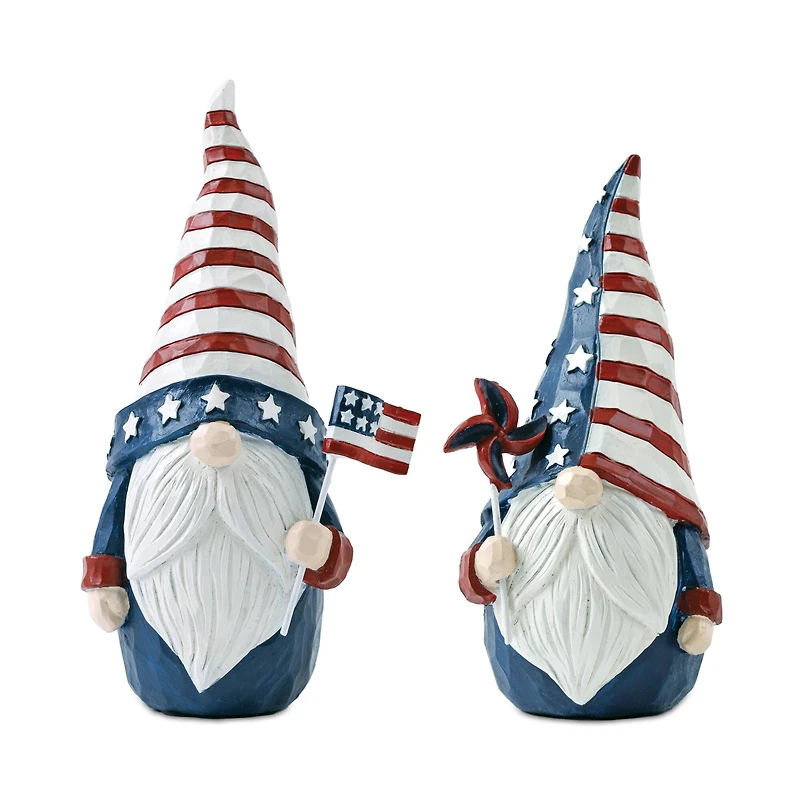 7.25" Americana Gnome Figurines, 2ct.