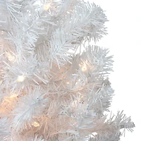 3ft. Pre-Lit Snow White Artificial Christmas Tree, Clear Lights