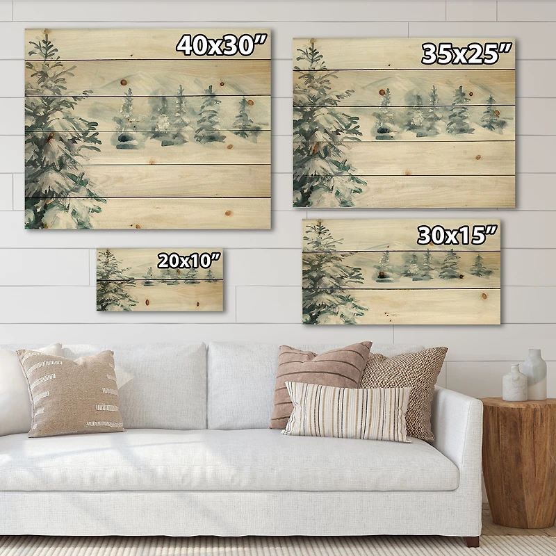 Designart - Snowy Pine Trees