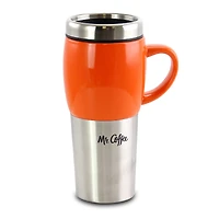 Mr. Coffee Traverse 16oz. Stainless Steel & Ceramic Travel Mug Set
