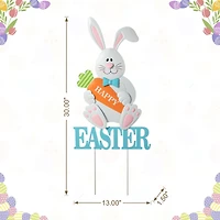 Glitzhome® 30" Easter Metal Bunny Yard Stake