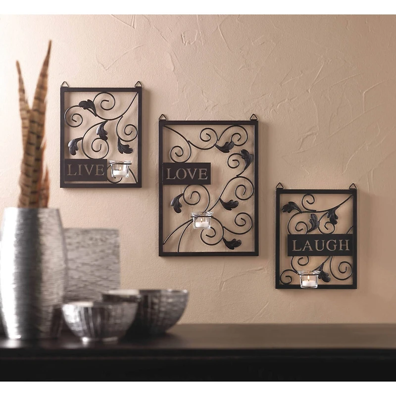 Live Love Laugh Candleholder Wall Décor