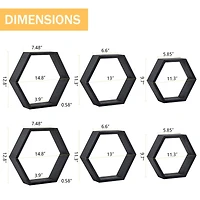 NEX™ Hexagon Floating Shelf Set
