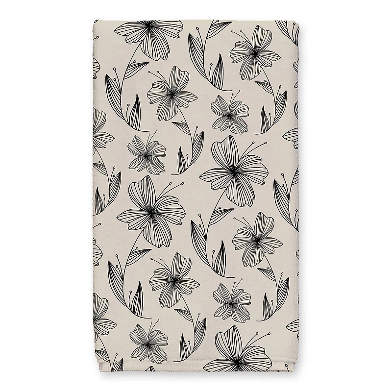 Grow Cream Florals 16" x 25" Tea Towel Set of 2